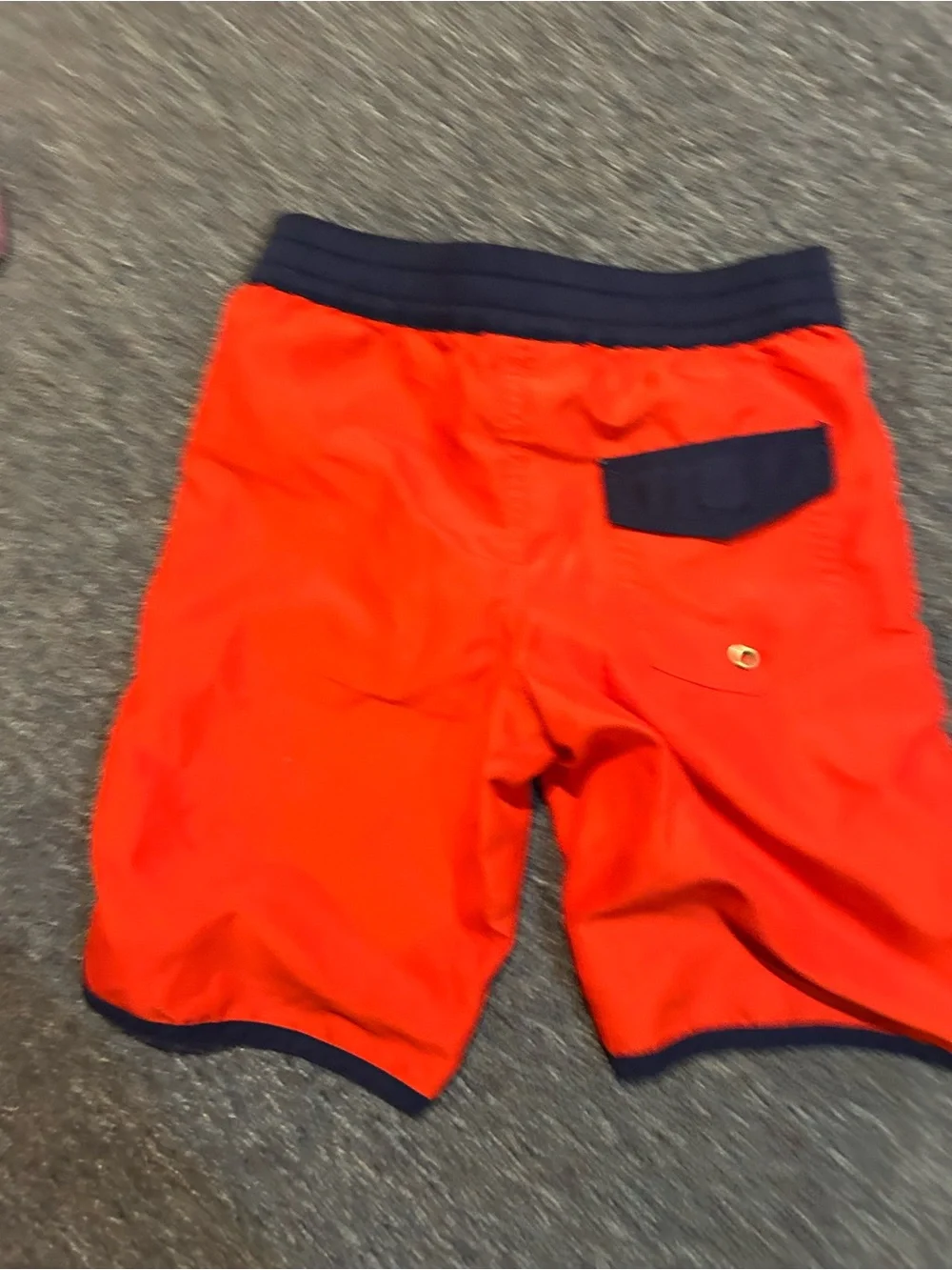 Hanna Andersson swim trunks size 120 US 6-7 red white blue stripes board shorts